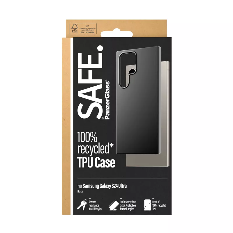 Etui TPU PanzerGlass SAFE Samsung Galaxy S24 Ultra Czarna Przezroczysta Ochrona