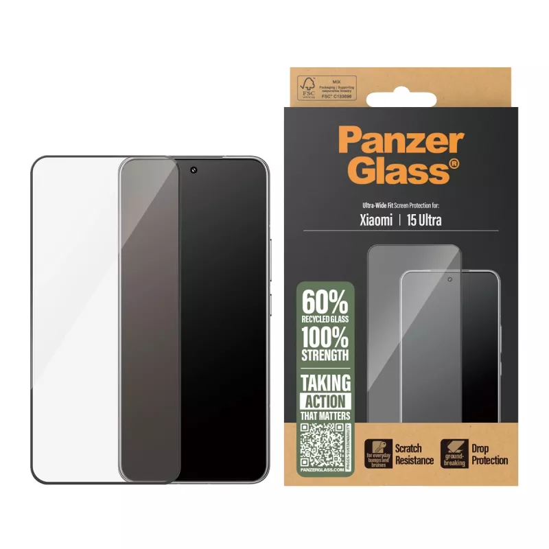 Szkło ochronne PanzerGlass Xiaomi 15 Ultra Ultra-Wide Fit odporne na zarysowania i wstrząsy