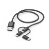 Hama 00201536 kabel USB USB 2.0 1,5 m USB A USB C Czarny
