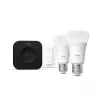 Philips Hue White and colour ambience Zestaw startowy: 2 inteligentne żarówki E27 + ściemniacz + Bridge Pro