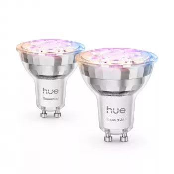 Philips Hue White and colour ambience Essential GU10 – inteligentny reflektor punktowy – 345 lm – 4,7 W – zestaw 2 sztuk