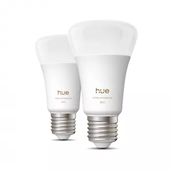 Inteligentna żarówka Philips A60 E27 — Bluetooth/Zigbee, 6 W, 810 lm, biała, 2 szt.