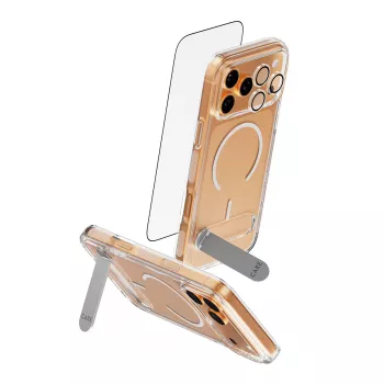 Zestaw folii ochronnej i etui PanzerGlass CARE 3-in-1 Feature Kick dla iPhone 17 Pro Max — szkło hartowane, PET, silikon, przezroczysty
