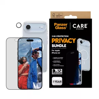 Etui ochronne PanzerGlass CARE dla iPhone 17 Air — Prywatność 3-w-1