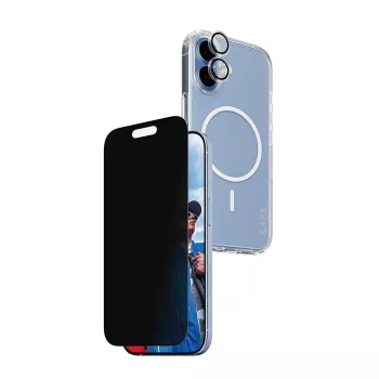 Etui ochronne PanzerGlass Case CARE do iPhone'a 17 z funkcją prywatności, funkcjonalność 3-w-1