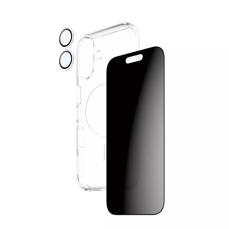 Etui ochronne PanzerGlass Case CARE do iPhone'a 17 z funkcją prywatności, funkcjonalność 3-w-1