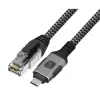 Kabel sieciowy TECHLY USB-C do Gigabit Ethernet RJ45, Cat6, 3 m, USB 3.2 Gen 1, F/UTP, czarny