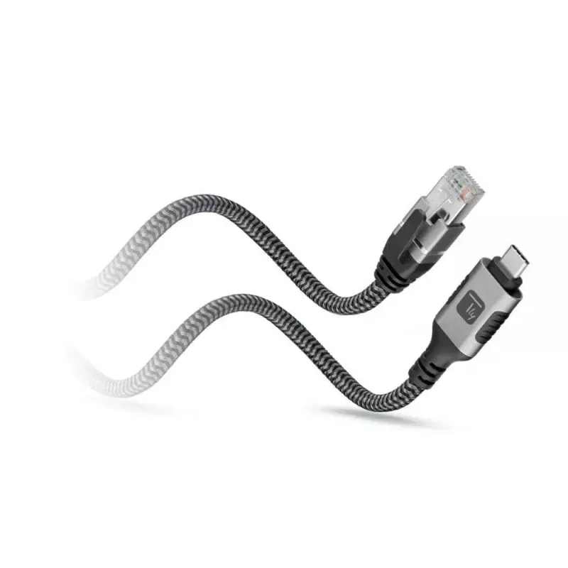 Kabel sieciowy TECHLY USB-C do Gigabit Ethernet RJ45, Cat6, 3 m, USB 3.2 Gen 1, F/UTP, czarny