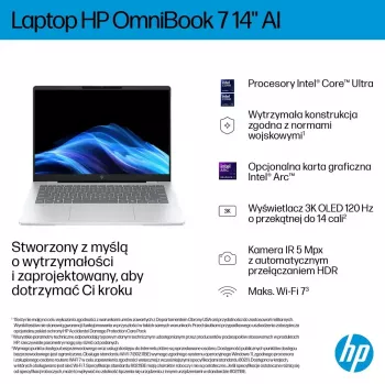 Laptop HP OmniBook 7 AI 14-fr0003nw 14 cali Intel Core i5 16 GB RAM 512 GB SSD