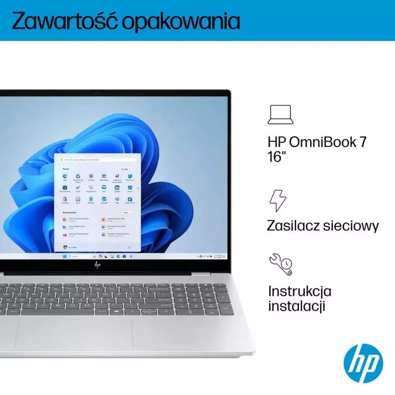 Laptop HP OmniBook 7 16-az0222nw 16 cali Core 5 210H 16 GB 512 GB Win11 Home