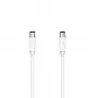 Hama 00205045 kabel koncentryczny 1,5 m Biały