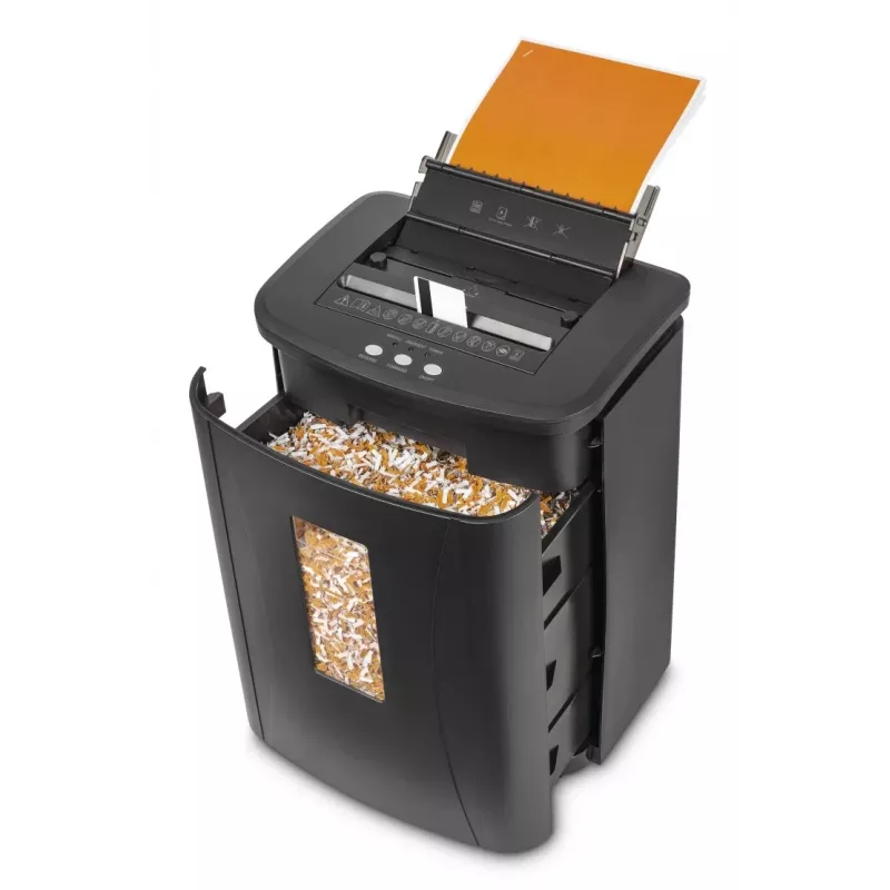 Niszczarka Hama Safe Auto M1200, cięcie mikro, 60 dB, 22,5 cm, czarna