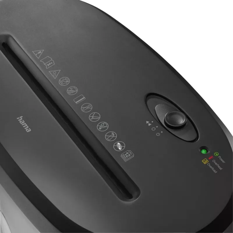 Niszczarka Hama Safe X120, cięcie krzyżowe, 68 dB, 22 cm, czarna