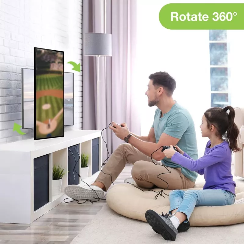 Uniwersalny uchwyt ścienny Techly do telewizorów LED/LCD 13-30 cali, uchylny, z 2 przegubami, czarny, ICA-LCD 923B