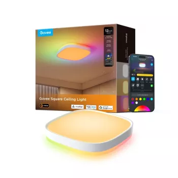 Govee 30cm RGBWW + RGBIC Smart Inteligentna lampa sufitowa Wi-Fi/Bluetooth 28 W