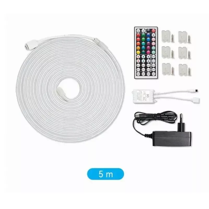 Taśma LED neonowa Vention PAEWJ-EU 5 m, silikonowa, DC 12 V, 72 diody/m, 15 W, IP65, pilot IR