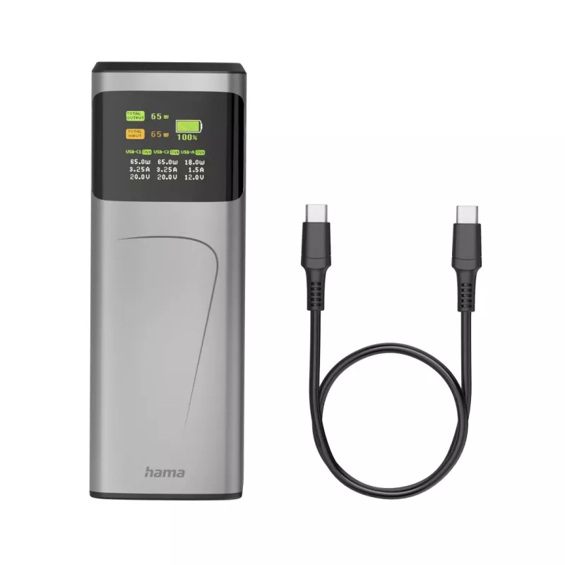 Hama High Power litowo-jonowy (Li-Ion) 20000 mAh szary