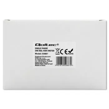 Jednofazowy licznik energii elektrycznej QOLTEC 50887 230 V LCD cienki