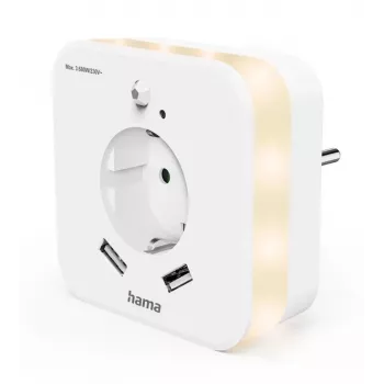 Lampka nocna do gniazdka Hama 00223507 ciepła biel LED 3000K