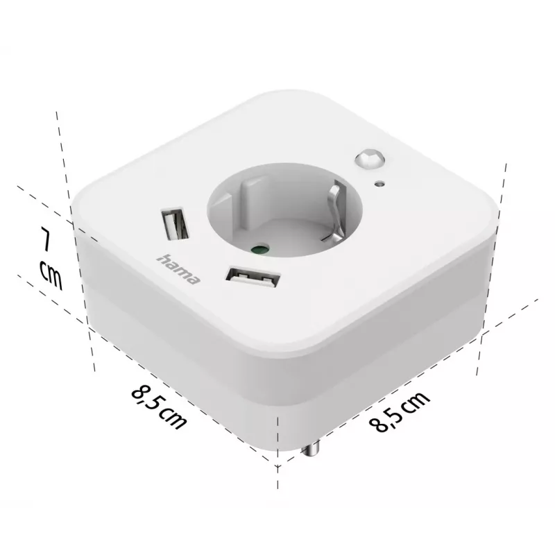 Lampka nocna do gniazdka Hama 00223507 ciepła biel LED 3000K