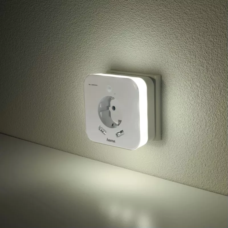 Lampka nocna do gniazdka Hama 00223507 ciepła biel LED 3000K