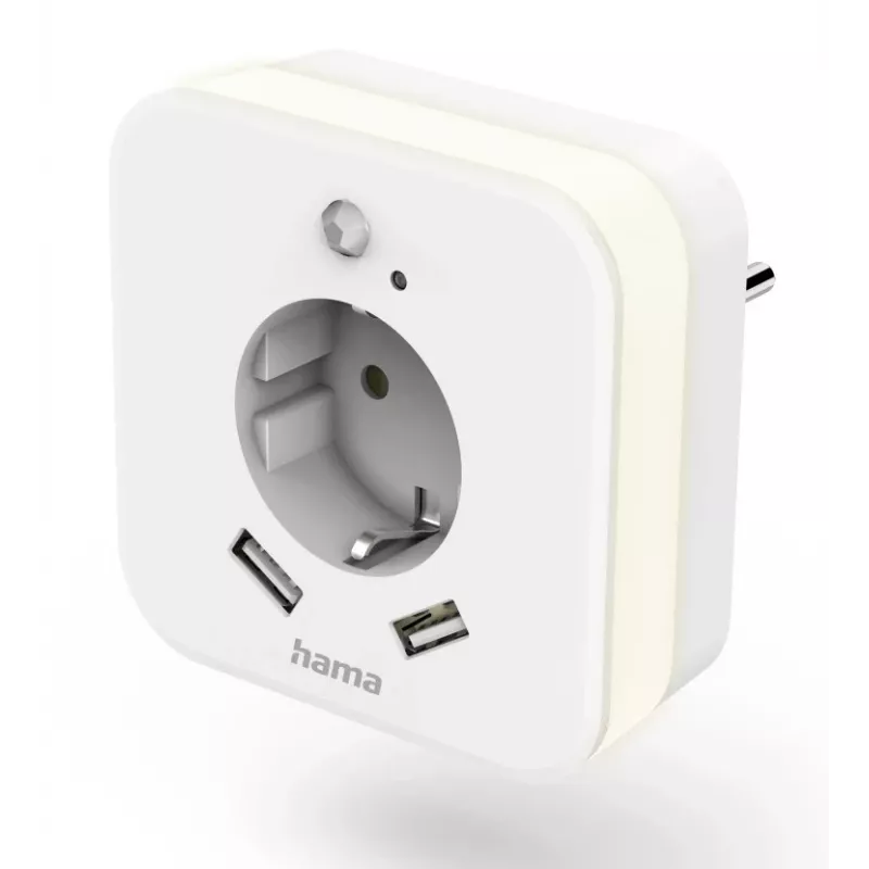 Lampka nocna do gniazdka Hama 00223507 ciepła biel LED 3000K