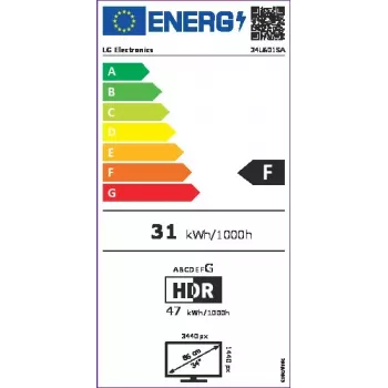 Monitor LCD zakrzywiony LG 34U601SA-W 34 cale 3440×1440 Dual WQHD, 5 ms, hub USB, głośniki, VESA, biały