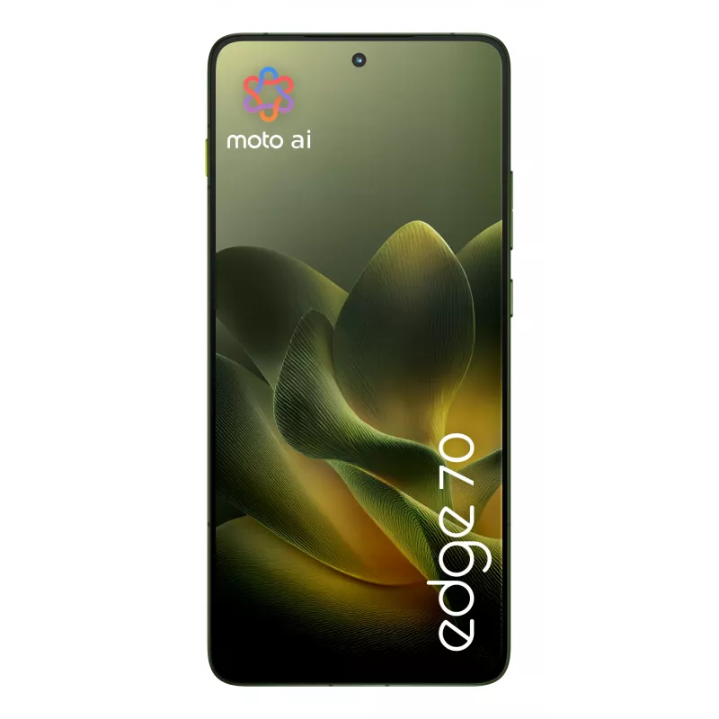 Smartphone Motorola edge 70 — 6,7 cala P-OLED, Snapdragon 7 Gen 4, 12 GB RAM, 512 GB, Dual SIM, 4800 mAh, Zielony, IP68/IP69