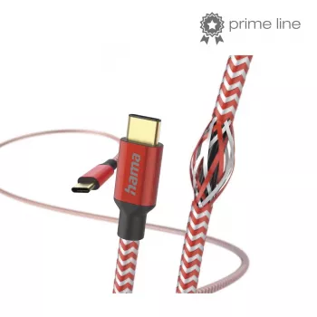 Hama Reflective kabel USB USB 2.0 1,5 m USB C Czerwony