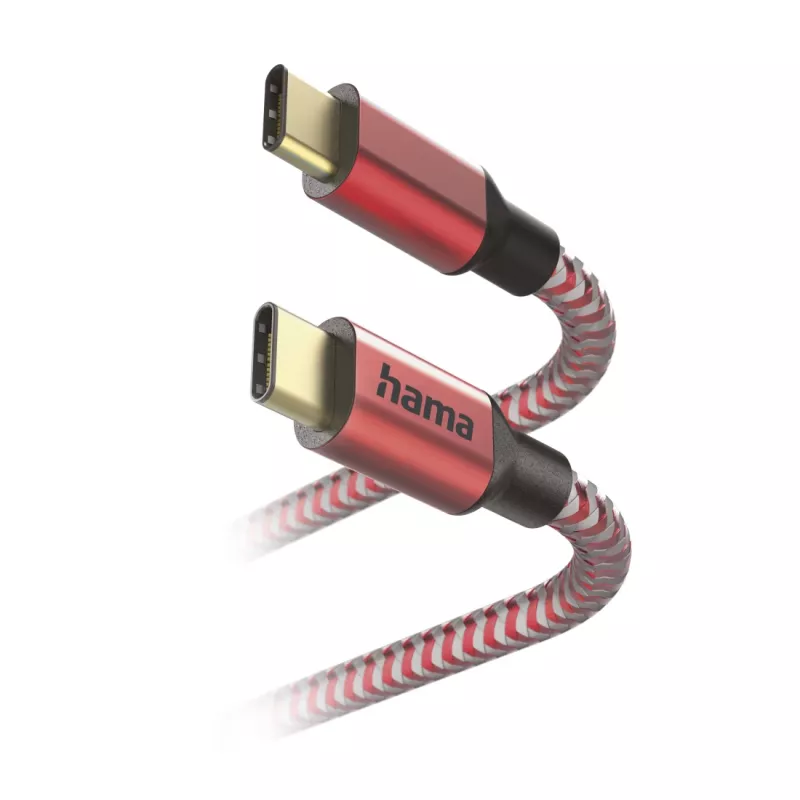 Hama Reflective kabel USB USB 2.0 1,5 m USB C Czerwony