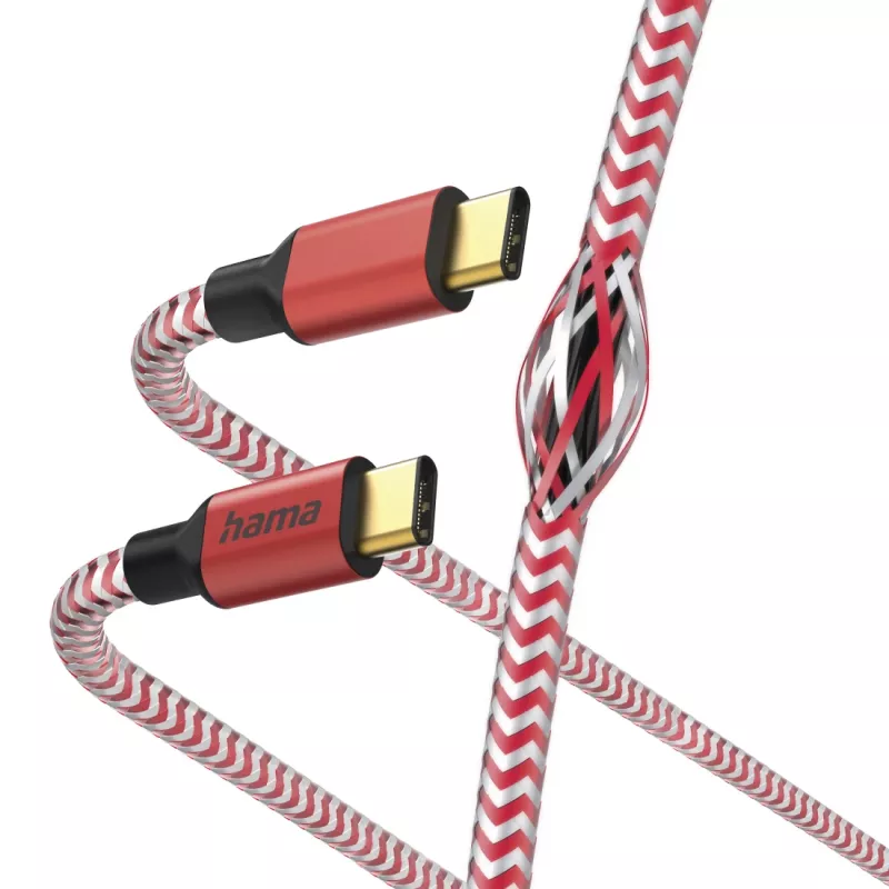 Hama Reflective kabel USB USB 2.0 1,5 m USB C Czerwony