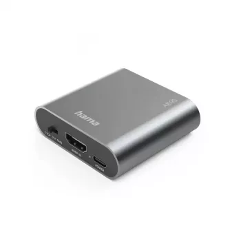 Rozdzielacz audio Hama 00205100 srebrny HDMI 3,5 mm