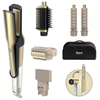 Wielofunkcyjna stylizator do włosów Shark HD6051SEU Airflow — 1500 W, 120–220°C, Ceramiczny, Czarny/Złoty, przewód 2,44 m