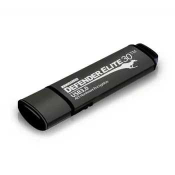 Kanguru Defender Elite30™ USB 3.0 64 GB | Bezpieczny pendrive | Certyfikat FIPS 197, 256-bitowe sprzętowe szyfrowanie AES (tryb XTS) | Zgodny z TAA |