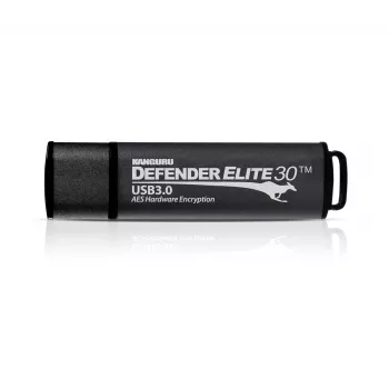 Kanguru Defender Elite30™ USB 3.0 128 GB | Bezpieczny pendrive | Certyfikat FIPS 197, 256-bitowe szyfrowanie sprzętowe AES (tryb XTS) | Zgodność z TAA |