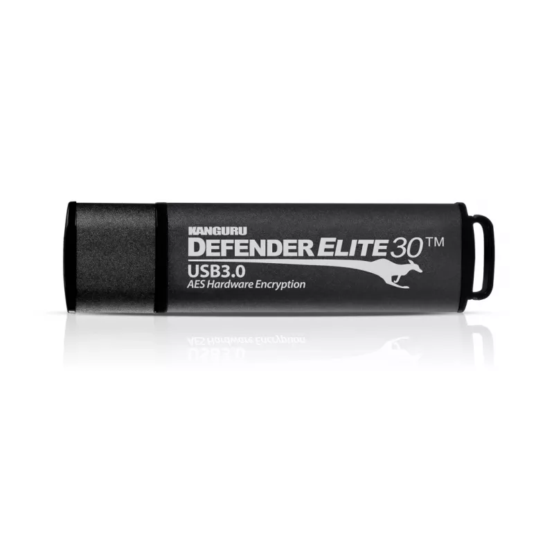 Kanguru Defender Elite30™ USB 3.0 128 GB | Bezpieczny pendrive | Certyfikat FIPS 197, 256-bitowe szyfrowanie sprzętowe AES (tryb XTS) | Zgodność z TAA |