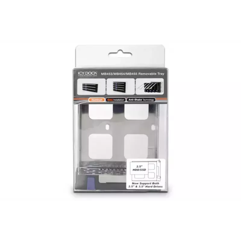 ICY BOX Cremax ICY Dock MB453TRAY-2B - Träger für Speicherlaufwerk (Caddy) mit hotswapfähiger Wechselrahmen - 2.5 / 3.5 gemeinsam genutzt (MB453TRAY-2