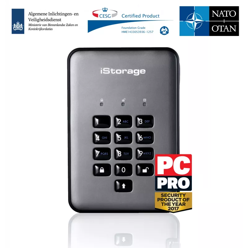 HDD iStorage 1TB USB 3.2 diskAshur PRO2