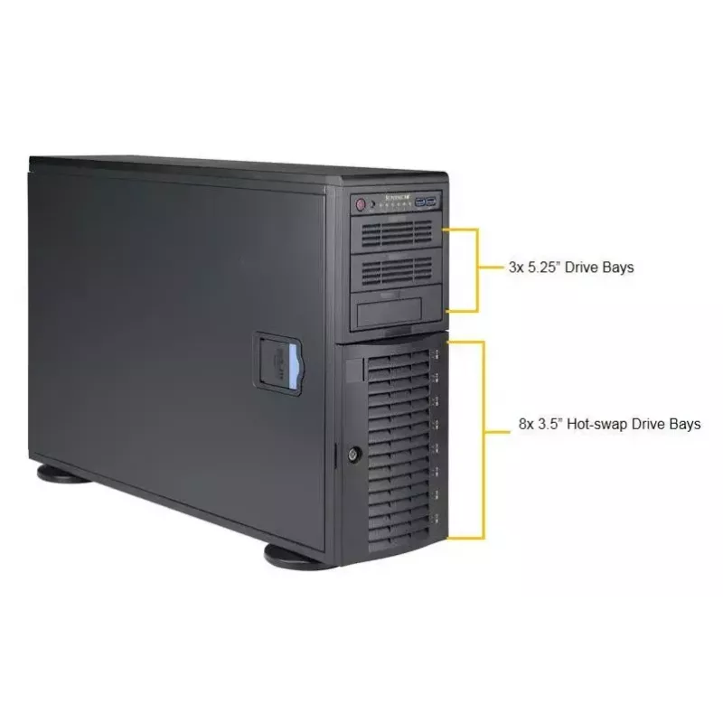 Obudowa komputerowa Supermicro SuperWorkstation 7049A-T Rack 4U Czarna