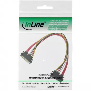 InLine Kabel SATA Data + Power SATA 6Gb/s męski / żeński 0,50m