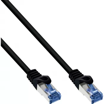 InLine patch kabel, Cat.6A, S/FTP, PE zewnętrzny, czarny, 7.5m