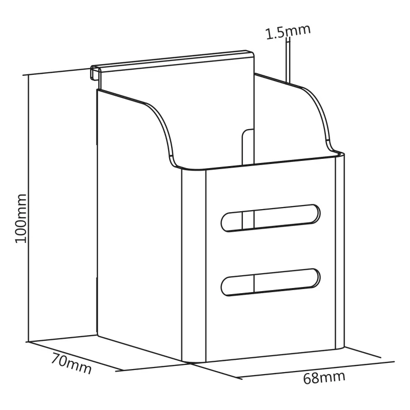 InLine Slatwall pojemnik na długopisy biały Stal 1 kg 68x70x100 mm