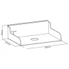 InLine Mała półka do paneli listwowych biała 180 mm x 120 mm x 55 mm