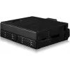 Obudowa adaptera U.2 na SlimSAS NVMe, Icy Dock ToughArmor MB105VP-B, PCIe 4.0, obsługuje 2 napędy 2,5 cala, 1 zatoka 5,25 cala