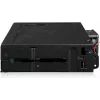 Obudowa adaptera U.2 na SlimSAS NVMe, Icy Dock ToughArmor MB105VP-B, PCIe 4.0, obsługuje 2 napędy 2,5 cala, 1 zatoka 5,25 cala