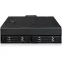 Obudowa adaptera U.2 na SlimSAS NVMe, Icy Dock ToughArmor MB105VP-B, PCIe 4.0, obsługuje 2 napędy 2,5 cala, 1 zatoka 5,25 cala
