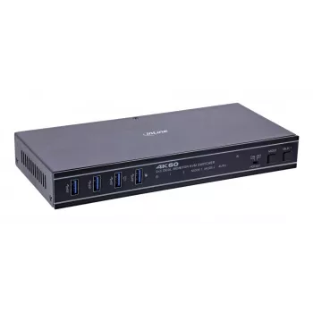 InLine 57885G Przełącznik KVM do montażu w szafie Czarny