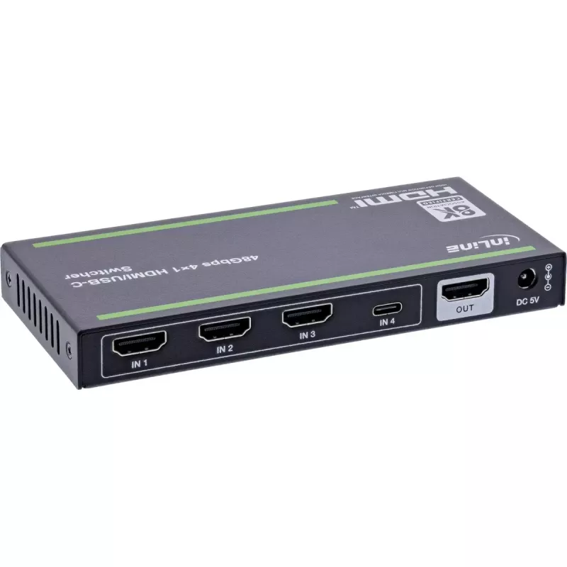 Przełącznik HDMI InLine 57885B z USB-C