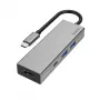 Hama 00200107 stacja dokująca/replikator portów do laptopa USB 3.2 Gen 1 (3.1 Gen 1) Type-C antracytowa, szara