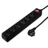 Hama 137265 przedłużacz zasilający 3 m 6 gniazd AC Wewnętrzny Czarny